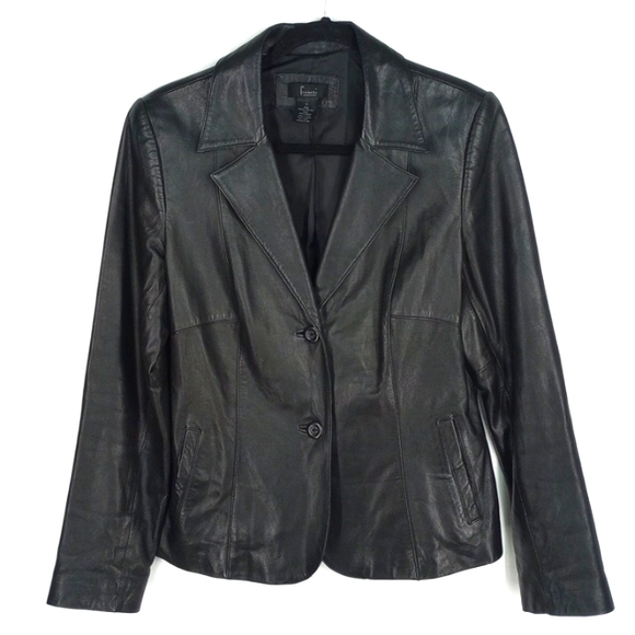 Frenchi Lamb Skin Leather Jacket Blazer Size Large - Picture 1 of 10